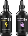 Vitamin B6 dan Vitamin B1 Bundle - 2 oz Masing-masing - Cair Drops
