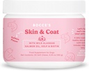 Bocce Bakery Skin & Coat Supplement for Dogs, Daily Chews Made in The USA with Vitamin E & Estiventy Fatty Acids, Support Heally Skin & Coat, Salmon, 60 ct, Red (DG- SKIN60)