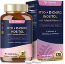 Totaria Inositol Suplemen - 3075mg Myo- Inositol & D-Chiro Inositol Capules Plus Vitamin D3, Faint, Ideal 40: 1 Rasio - Keseimbangan Hormonal untuk Perempuan & Ovarium * Dukungan 124; Vegan, Non GMO - 120 Caps
