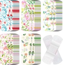 120 Pcs Fabric Adhesive Flexiable Bandages Bulk Berwujud dan Pola Kecil Kembang Fabric Kecil dengan Non Stick Pad 3 x 1 Inch untuk Cuts Weund Scrapes Women (Bunga)