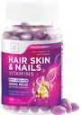 Rambut, Skin & Nails Vitamin untuk Perempuan - Biotin 5000mcg untuk Mendukung Perkembangan Rambut dengan Minyak Argan, Collagen & Acid, Indah, Skin Lebih Kuat, Rambut & Nails Vitamin Tambahan - 120 Softgels
