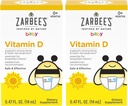 Zarbee 's Vitamin D Drops for Infants, 400IU (10mcg) Baby & Toddler Liquid Suplement Suplement, Newborn & Up, Dropper Syrince Included, Paket 2 0.47 Fl Oz Bottles