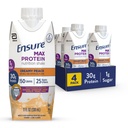 Pastikan Max Protein Creamy Peach Nutition Shake 124; 30g Protein, 1g Sugar, 4g Fiber Black 124; 4 Pack