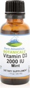 Gunung Botanicals Murni Flavored Vitamin D Drops - Mint Flavored Liquid D3-2000iu per Serving - 1oz Bottle