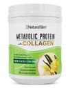 Metabolic Protein Powder dengan Collagen, Whiy Protein Powder Shake, Collagen Hydrolyzed dengan L- Glutamine untuk Dukungan Metabolic, Ditraffic, Skin, Joints & Muscle, Low Carb Meal Replacement, 17.06 oz