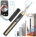 Kekoy Ear Cleaner dengan Kamera untuk Natal, 1296P HD Ear Wax Removal Tool Camera, WiFi Otoscope dengan Light for Ear Cleaning, Ear Endoskop untuk iOS & Android, dengan 8 pcs Ear Set (Emas)