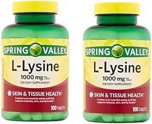 Spring Valley - L- Lysine 1000 mg, 100 Tablet (Paket 2)