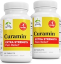 Terry Tentu Curamin Ekstra Kekuatan - Curcumin & Boswellia untuk Sirkulasi Kesehatan Dukungan - Turmeric Tambahan untuk Dukungan Joints, Kesehatan Otot & Endorphin Produksi - 60 Tablets (Paket 2)