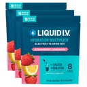 I.V. £Hydration Multiplier - Strawberry Lemonade 124; Electrolyte Powder Drink Mix 124; 3 Pack (48 Servis)