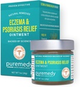 Purema Eczema & Psoriasis Relief Ovief All Natural Salve Soothes and Relives Sympories of Dry Itchy Flaky Scratchy or Weepy Skin - 1 oz Jar