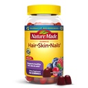 Nature Made Hair Skin and Nails with Biotin 2500 mcg, Dietary Suplemen untuk Rambut Sehat, Skin & Nails Dukungan, 150 Gummies, 75 Hari Supppply