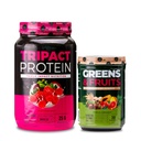 Powder Protein Nutrologi TRIACT, 7-1 Pengganti Meal Shake, Superberry (40 Pelayan) Hijau & Buah-Bubuk Tentu Diberi Superfood, Vanilla Cinnamon (30 Pelayan)