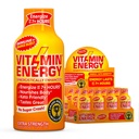 Vitamin Energy Immune + Extra Energy Shot Orange Burst 12 Pack, 260mg Natural Caffeine, B-Vitamin, Citicoline, Green Tea, Imunity & Focus Duffer, Zero Sugar, Gluteng 1.93 FL oz