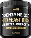 Red Yeast Rice 13500mg Green Tea 4500mg Quercetin 4500mg Tambahan & Lebih - Dukungan Kesehatan Jantung, Sistem Imune & keseimbangan Tubuh - 60 Kapsul