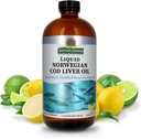 Nature 's Respons Cod Liver Oil Liquid Supplement, 16- Fluid Ounces 124; Promotes a Healthy Heart & Brain 124; Cognitive and Cardiovascular Dupport 124; Great Tasting (Pack of 2)
