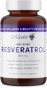 Merlot Resveratrol 500mg Capsules - 60 Count - Beauty In Antiaging Supplement Non GMO Gluten Free- Made in USA