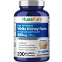 NusaPure White Ginny Beans 30: 1 Ekstrak, 800 mg Equivalen ke 24.000 mg 200 Vegan Capsules - Bioperin - (Vegan, Non- GMO)