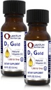 QNL D3 Gold - Vitamin D Liquid Drops - Bone Power Supplement - Offers Cardiovascular & Imune Dukungan - Premium Kesehatan & Wellness Produk - 0.43 flf oz (2 Pack)