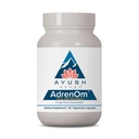 Ayush Herbs AdrenOm - Ayurvedic Adrenal dan Stress - Dukung Tambahan untuk Perempuan & Pria, Ashwagandha & Eleuthero untuk mendukung Keseimbangan Adrenal, Fungsi Kognitif & Tenang - 90 Vegetarian Capsules (1 Count)