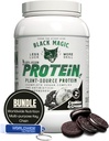 Nutrition Bundle Compatible dengan Black Magic Multi- Sound Protein Powder - Vegan Cookies and Cream 124; High Protein Poader, Low Carb, Low Sugar 124; Whey, Egg & Casein Blade - 2 LB dengan Keychain