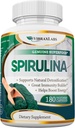 Vibraxlab Spirulina Capsules - 100% Pure 1000mg Serving (500mg Vevgie Capsules) Powder Suplemen, Mendukung Detoksifikasi Alam, Manfaat Kesehatan Pada Tingkat Seluler, Terbaik dengan Chlorella