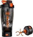 Hedot Electric Protein Shake Bottle, Blender Botol untuk Campuran Protein, 24 Oz Echargable Type-C Shaker Cup, Dibuat dengan Tritan, BPA Free Shakers untuk Protein Shakes (Orange)