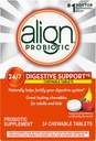 Probiotik Align, Tablets Probiotik Chewable untuk Perempuan dan Pria, Membentengi Sistem Digesik Anda 24 / 7 dengan Bakteria Sehat, # 1 Rekomendasi Probiosis oleh Dokter dan Gastroenterologi, 24 Tablet