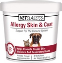 Vet Classics Allergy Skin & Coat Dupport Pet for Dogs & Cats - Pet Health Supplement for Cat Skin Moigies, Dog Allergies, Pet Respiratory Heal- Termasuk Antioksidants - Soft Chews 90 Ct.