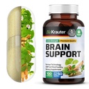 BIO KRAUTER Brain Suppplement - 100 Count - 1300 mg Blend of Ashwagandha, Panax Ginseng dan Ginkgo Biloba - Vegan, No Fillers