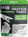 VADE Nutrection Dissolable Protein Packs - 100% Whey Isolate Protein Powder Vanilla Milkshake - Low Carb, Low Calorie, Laktosa Free, Sugar Free, Fat Free, Gluten Free - 30 Paket untuk Pergi