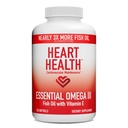 Tambahan Minyak Ikan Omega 3 Heart Health dengan Vitamin E - Potasi Tinggi Omega 3 dengan EPA & DHA - Softgels Burpless dari Sarden & Anchovids - Non-GMO, Gluten Free - 60 Servings