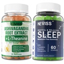 NEVISS Melonasin Free Sleep Gummies + Ashwagandha Gummies 2000mg