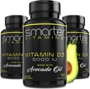 (3 Paket) Smarter Vitamin D3 5000 IU di Avocado Oil 125mcg 270 Mini Softgels