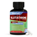 Glutathione Supplemen 1000mg Antioksidant - Premium Vegan Formula Ammune Dukungan, Skin Brightening & Liver Detox - Allergen- Free, Non- GMO, Efektif Wellness Boost (60 Capsules)