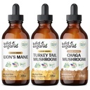 Wild & Organic Lion 's Mane, Turkey Tail & Chaga Mushroom Tictures