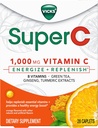 Vicks Super C Energize + Replenish Daytime Dietary Suplemen dengan Vitamin C, B Vitamin, Green Tea, Ginseng, dan Turmeric Ekstraksi untuk membantu mengisi vitamin penting *, 28 Caplets