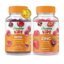 Lifeable Iron & Vitamin C Kids + Zinc 25mg Kids, Gummies Bundle - Great Tasting, Vitamin Suplemen, Gluten Bebas, GMO Bebas, Gummy Chewable