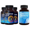BioEmblem Triple Magnesium Kompleks dan BioEmblem Turmeric Curcumin dengan Clinically Studied TurmiPure - Dukungan Bersama, Inflammation Kesehatan Turmeric Suplemen