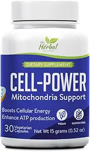 Dukungan Mitokondrial daya sel - Mitokondrial Supplemen Herbal Energi - Dukungan Alam untuk Produksi ATP Enhanced & Vitalitas Sel - 100% Alam dan Herbal