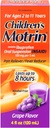 Anak-anak Motrin Oral Suspension, Relief Pain, Ibuprofen, Grape Flavored, 4 Oz