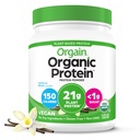 Orgain Vegan Powder, Vanilla Bean - 21g Plant Based Protein, 4g Prebiotic Fiber, No Laktosa Ingredials, No Added Sugar, Non-GMO, For Shakes & Smoothies, 1.02 lb (Packaging May Vary)