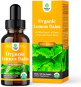 Ekstrak Limun Leam Leaf Organik untuk Dukungan Imune - Limon Balm Tincture untuk Dukungan Mood & Relaxation - Amoranic Tincture Leaf Drops for Dewasa & Kids Diet Suplemen - 2OZ - 120 Hari Suppply
