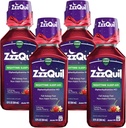 ZzzQuil, Nighttime Sleep Aid Liquid, 50 mg Diphenhydramine HCI, No.1 Sleep-Aid Brand, Calming Vanilla Cherry Flavor, Non- Habit Forming, 12 FL OZ (Paket 4)