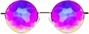 GloFX Imagine Kaleidoskop Glasses - Metal Frame - Rainbow Diffraction Rave EDM Festival