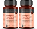 Ultra Pure Krill Oil 500mg x 240 Capsules (2 Botol) - Sourced in The Unposed Waters of Antartika Menyediakan Suppply Kaya Astaxanthin, Omega 3, dan Vitamin D