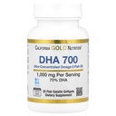 California Gold Nutrition DHA 700 Fish Oil Farmasi Tingkat Ikan dengan DHA - Dukungan untuk Kesehatan Otak & Kardiovaskular - Gluten Bebas, Non-GMO - 1000 mg - 30 Fish Ganatin Softgelels