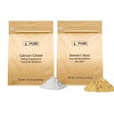 Murni lngredients Brewer 's Yeast and Calcium Citrate Bundle, 1 lb Masing-masing, Tidak Ada Addonitives atau Fillers, Suplemen
