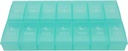 7 Day Weekly Pill AM PM Organizer, ShysTech Large Pill Case Box 2 Time A Day for Pills / Medication / Suplemen / Vitamin (Hijau)