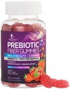 Gummies Fiber for Adules, Daily 4g Gummy Fiber Suplement, Prebiotic Gummy Digetical Health Support - Plant Based Soluble Fiber Chews, Pregories Supports Regularitas & Ditraffic Non-GMO - 60 Gummies