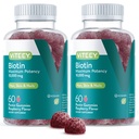 Vitei Biotin Gummies for Hair Skin and Nails - Biotin for Hair Growth Kimmies - 10,000 mcg - Vegan, Gluten- Free, Non- GMO - 120 Count